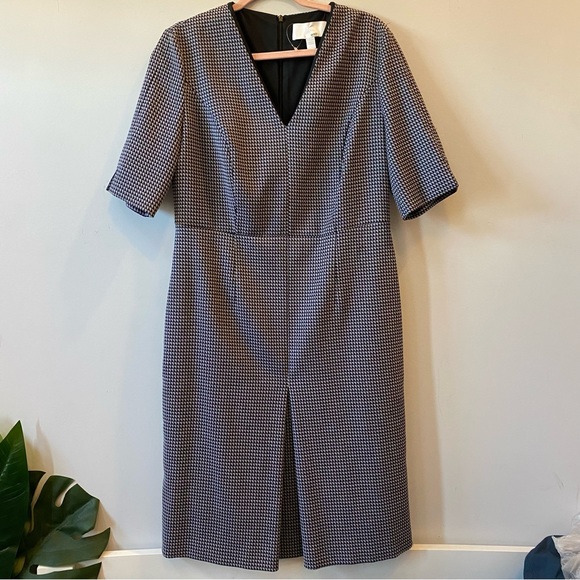 HUGO Boss geometric print short sleeve pencil dress - Picture 4 of 4